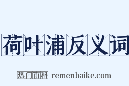 荷叶浦反义词是什么意思的图片